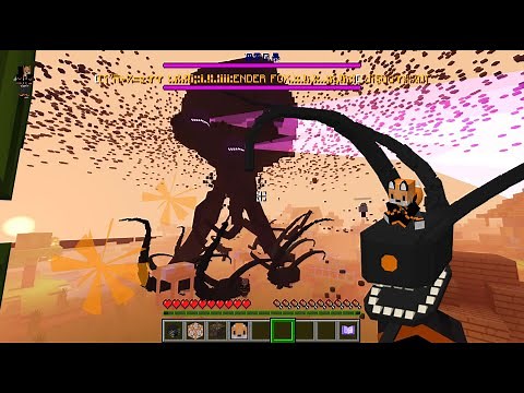 Wither Storm VS Ender Fox and Murder Sans[MCPE-MCBE]Wither Storm In Minecraft,EnderFoxBoy MC🦊!!!