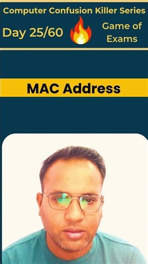 IP vs MAC Address 😳 | Permanent Address Kaunsa Hota Hai? | Day 25/60 #hssc #shorts #update #police