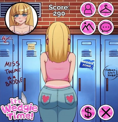 It's Wedgie Time! Amanda Huggenkiss Character Showcase #wedgie #indiegame #indiedev #wedgies