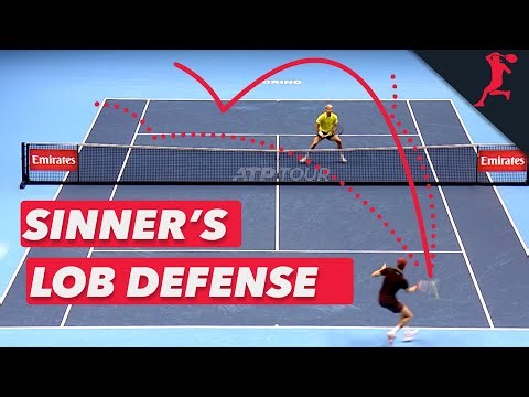 Sinner's Defensive Lob! - Tennis Highlights Explained! #tennis #tennistactics
