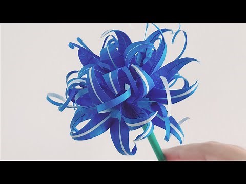 Origami Demon Slayer Blue Spider Lily tutorial | DIY | Flower | Origami Papercraft | 折り紙 | 종이접기