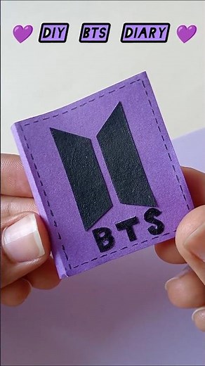 DIY BTS Mini Diary 💜#Shorts #kpop #MiniDiary #bts #Handmade #DIYCrafts #mininotebook