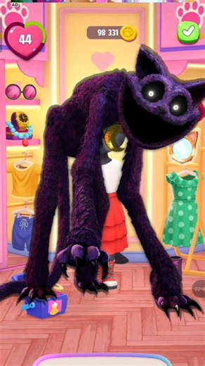 CATNAP POPPY PLAYTIME CHAPTER 3 COSPLAY MY TALKING ANGELA #GAMES#SHORTS