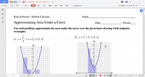 Approximate area under the curve