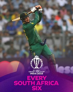 1.2M views · 10K reactions | A record 82 sixes for South Africa 勞 Sit back, grab some popcorn and enjoy every single maximum from the Proteas at #CWC23  | ICC - International Cricket Council | Facebook
