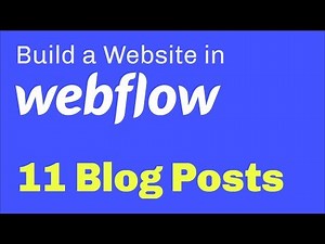 Create a Blog Post Page in #Webflow