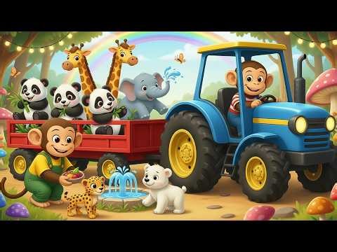 Monkey Farmer Fixes Tractor and Plows Beet Field - Farm Work | Funny Farm🐒