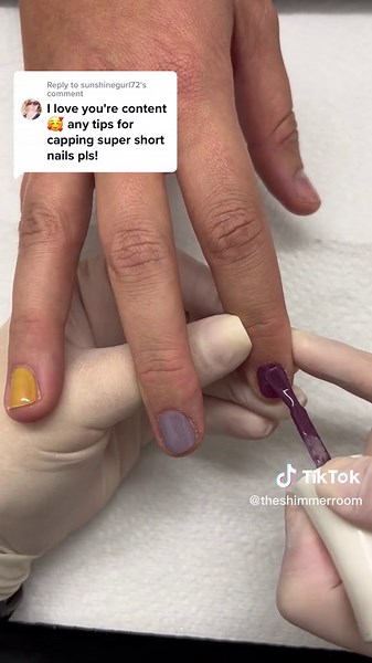 Nail Extension Design with Gel Polish | Short Nails Tutorial