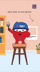 Blobby's having a spin-tastic time 🥰 (Trending reels, nippon paint india, nippon paint, blobby, fun reels, animation) | Nippon Paint India