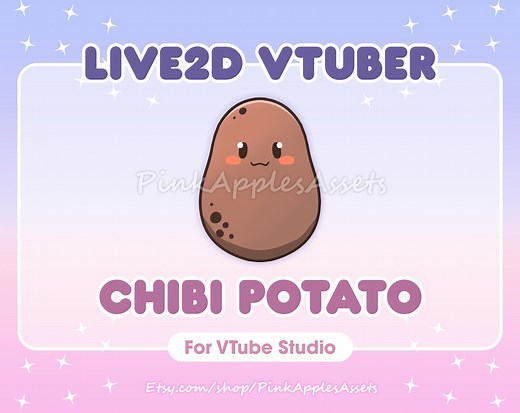 Chibi Potato Live2d Vtuber Model for Vtube Studio - Instant Download! - Etsy