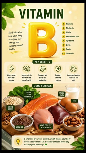 💛 Vitamin B – The Energy Booster! 💛