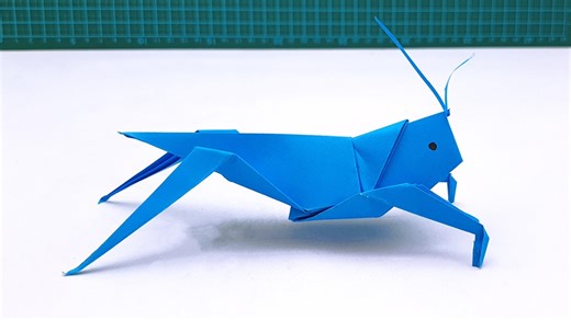 12K views · 580 reactions | Grasshopper Making Out Of Paper | Easy Origami Grasshopper | How To Make A Locust (Grasshopper) #PaperGrasshopper #OrigamiGrasshopperMaking #HowToMake | Entertaining Arts | Facebook