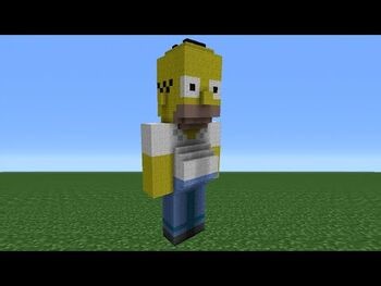 Minecraft Tutorial- How To Make Homer Simspson