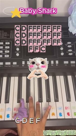 Baby Shark #pianotutorial #babyshark #music #tutorial #babysongs #baby #harmoniumcover #pianocover