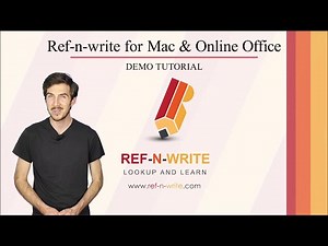 Ref-n-Write for Mac & Online Office - Complete Tutorial & Demo (Step-by-Step)