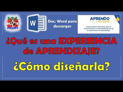 ⚠️¿QUÉ ES UNA EXPERIENCIA DE APRENDIZAJE?⚠️COMO DISEÑARLA