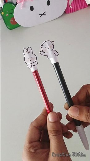 DIY Cute Pencil Topper ✨ Easy School Craft Idea #shorts