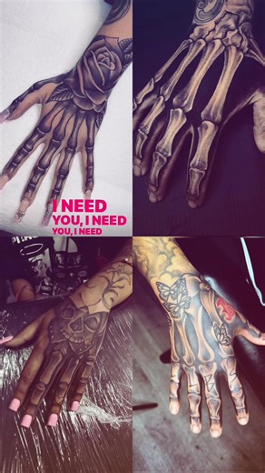 Unique Handskeleton Tattoo Designs
