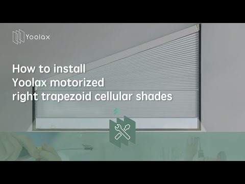 How To Install | Yoolax Motorized Right Trapezoid Cellular Shades