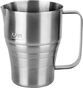 Stainless Steel Pitcher Cup, Large Capacity 900ml/30oz Milk Frothing Jug Espresso Steaming Pitcher with Round Spout Premium Barista Tools for Precision Latte Art