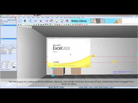 Create any kitchen cabinet you need with cutting list module