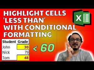 🔎 How to highlight LESS THAN a value with Conditional Formatting in Excel
