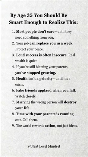 By 35, This Truth Hits Hard!