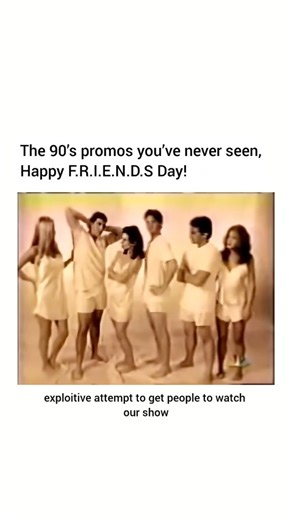 Dr.Ross Geller on Instagram: "The 90's promos you've never seen, Happy F.R.I.E.N.D.S Day! Friends is a classic American sitcom that aired from 1994 to 2004, following six friends- Rachel, Ross, Monica, Chandler, Joey, and Phoebe -as they navigate life, love, and careers in New York City. Known for its witty humor, iconic catchphrases, and heartwarming moments, it became one of the most popular and influential TV shows of all time. Fun fact: The show's famous Central Perk couch was actually found
