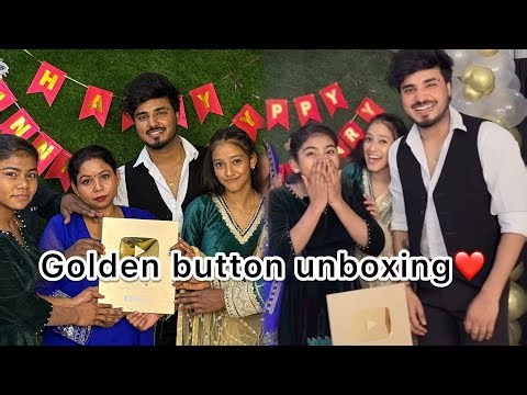 Golden button unboxing 🥰❤️