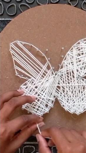 DIY String Art Butterfly 🦋❤️ #shorts #diy #stringart #craft #gift