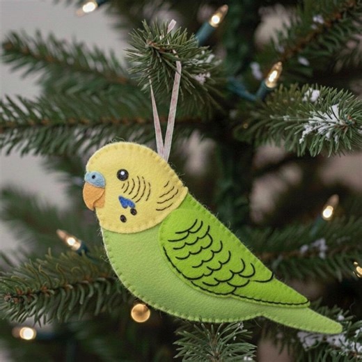 Budgie, Bird, Ornament, Sewing PATTERN, Parakeet, Pet, Parrot, Tree, Christmas, Easy, Tutorial, Craft, Kids, Diy, Woodland, Winter, Gift, - Etsy