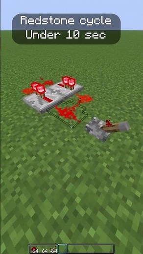 Fastest Redstone Clock Tutorial in Under 10 Seconds! #minecraft