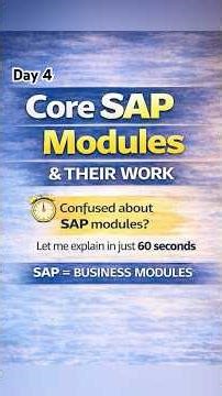What Are Core SAP Modules? | SAP Basics Series,Day 4