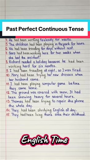 Understanding the Past Perfect Continuous Tense