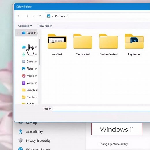 Windows 11 Choosing Slideshow Desktop background