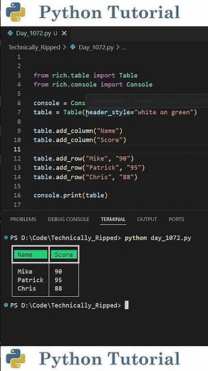 Make Your Python Tables Colorful | Python Tutorial
