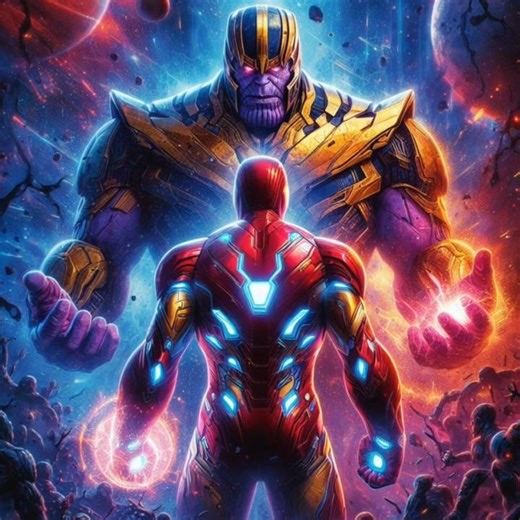 IRON MAN vs THANOS 👊|| The Ultimate Power Comparison!💯 ⚡|| #whowillwin #marvel #shorts