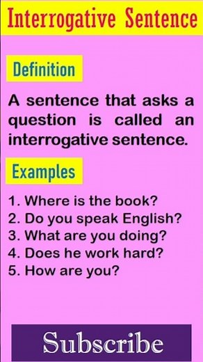 What is Interrogative Sentence I #interrogativesentence #interrogative #english #grammar #shorts