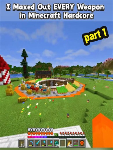 I Maxed Out EVERY Weapon in Minecraft Hardcore part 1 #mixed #weapon #minecraft #hardcore #fyp