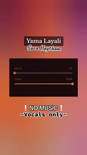Muslim Vocals: Yama Layali by Sara Haytham