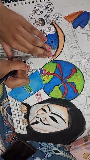 Hacker's Drawing #simple #easy #hackers #internet #cybersecurity #drawing #viral #2025