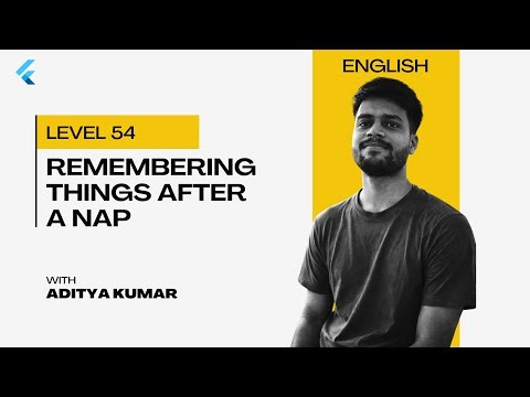 Remembering Things After a Nap