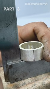 Jewellery Making Tutorial: Silver Band Ring with Flush Setting Step by Step | Part- 03 #adamjewellery #silverjewelry #handmadejewelry #silverband #jewelrymaking | Adamjewellery Handmade