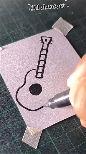 how to draw a guitar