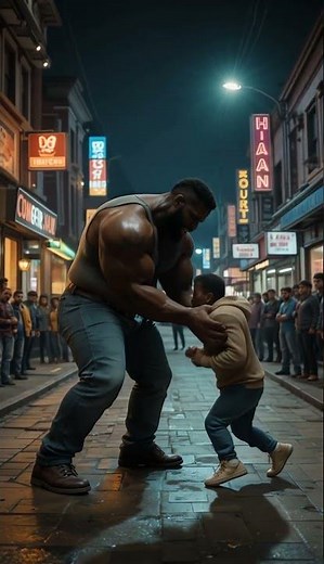 Epic Street Fight Giant vs Dwarf #fight #dwaf #streetfighter