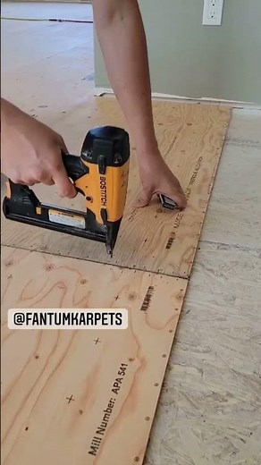 Floor Install Using Staple Gun
