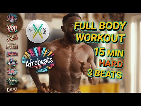 FULL BODY WORKOUT - AFROBEATS - 15 MIN - HARD - 3 BEATS - Burn Fat & Build Muscles