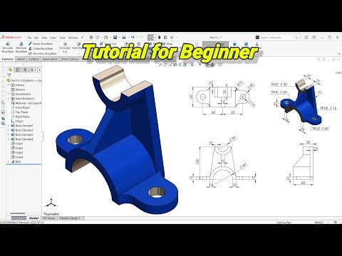 SolidWorks Tutorial: How to Design a Mounting Bracket with Fillets and Ribs