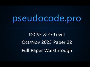 [Solved Past Paper] Oct/Nov 2023 Paper 22 IGCSE 0478 | O-Level 2210