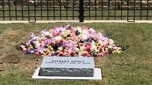 Former first lady Barbara Bush's grave is accepting visitors at the George Bush Presidential Library and Museum on the west campus of Texas A&M University. https://bit.ly/2Jkw4JZ | Chron